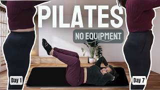 I Tried Pilates With No Equipments for a Week  My Honest Results [upl. by Handel722]