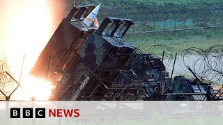 Russia says Ukraine fired USsupplied longrange missiles into country  BBC News [upl. by Inavihs608]