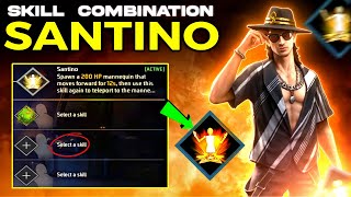 Santino new skill combination 2024  Best character combination in free fire  Santino new ability [upl. by Zurc459]