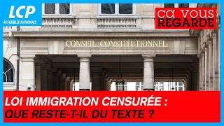 Loi immigration censurée  que restetil du texte   Ça vous regarde  25012024 [upl. by Cordle]