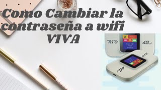 Como cambiar la contraseña del wifi en Viva [upl. by Enicar]