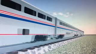 ALL ABOARD AMTRAK MUSIC VIDEO BUT RO SCALE SANDBOX GAME [upl. by Lombardy823]