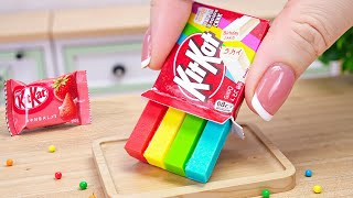 Amazing KITKAT Dessert  Best Miniature Colorful Chocolate Cake Decoration Ideas 🌈 [upl. by Nanon]