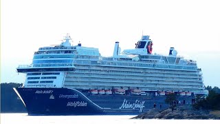 Mein Schiff 7 Cruise Ship leaving shipyard for Sea Trials 1952024  Tui Cruises [upl. by Ahtenak]