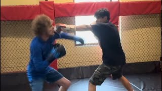 Dude Loses Control in Light Sparring Gone Wrong 😬🥊 [upl. by Tips]