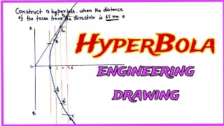 hyperbola by general method  conice section  engineering curves  genral method draw hyperbola [upl. by Akinak]