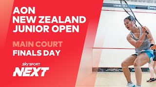 Finals  MAIN COURT  AON New Zealand Junior Open 2021 [upl. by Anihc890]