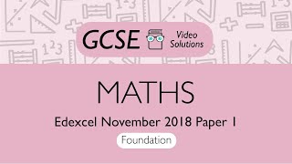 Maths GCSE  November 2018 Paper 1 F  PMT Education [upl. by Margo]