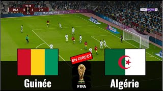 Algérie vs Guinée en direct Éliminatoires de la Coupe du monde Simulation de football Gameplay PC [upl. by Eniamrahs308]