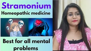 Stramonium homeopathic medicine for mental problems  Mania schizophrenia bipolar stammering [upl. by Tarsuss396]