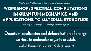 Quantum localization and delocalization of charge carriers with Jochen Blumberger — UK 2019 [upl. by Rather]