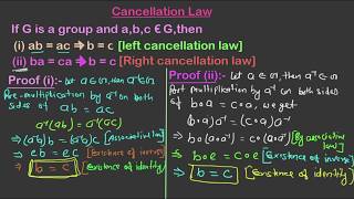 Group theoryCancellation law  left cancellation law  right cancellation law in hindi [upl. by Thurman343]