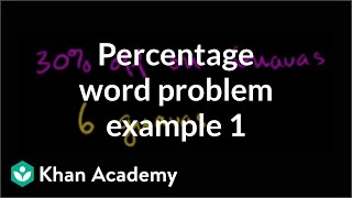 Percent word problem example 1  Ratios rates and percentages  6th grade  Khan Academy [upl. by Kurland]