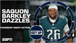 Ryan Clark thinks Saquon Barkley is having SUPER BOWL IMPACT for the Eagles  Get Up [upl. by Rawdin]