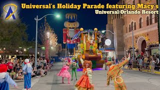 Full Universal’s Holiday Parade featuring Macy’s at Universal Studios Florida [upl. by Zerline]