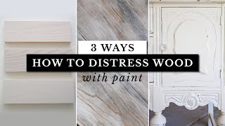 3 Easy Ways How to Distress Wood and Furniture with Paint [upl. by Keeley657]