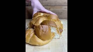 Slicing Challah Bread 🤤 [upl. by Morris693]