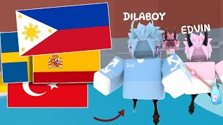 Racing PEOPLE From Different COUNTRIES In Tower Of Hell ROBLOX [upl. by Ailemak343]