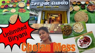 Cholan Mess in Ashok Nagar Unlimited Biryani At Cholan Mess Trichy Kalyana Virundhu at Cholan Mess [upl. by Volding]