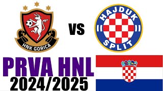 Hajduk Split vs HNK Gorica Naglasci amp Golovi  Prva HNL 202425 [upl. by Junette]