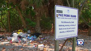 Miami closes down Biscayne Bay islands due to trash being left behind [upl. by Jasper]