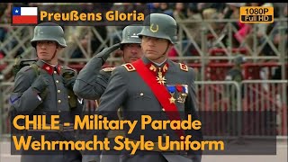 Chile Military Parade  Wehrmacht Style Uniform CompilationGran Parada Militar de Chile Full HD [upl. by Sekoorb]