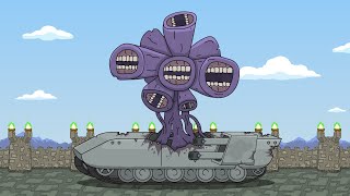 Siren Head Mutant in tank battles  Animation Tanks [upl. by Nikal]