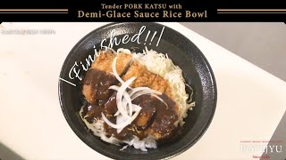 Tender PORK KATSU with DemiGlace Sauce Rice Bowl [upl. by Eesyak]