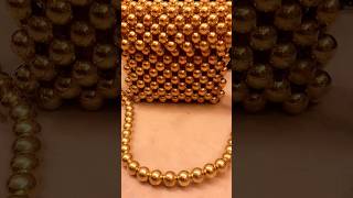 Golden beaded pearls bag perfect for your party dress if anyone wants to buy Inbox me [upl. by Hcurob]