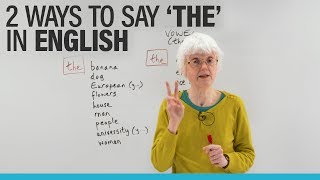 Learn English The 2 ways to pronounce THE [upl. by Nosirb]