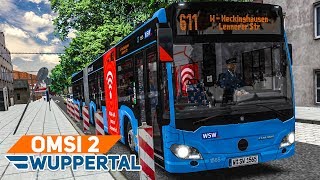 OMSI 2 Wuppertal Mit dem C2 Gelenkbus am neuen Hauptbahnhof  AddOn Wuppertal 5 [upl. by Bourque]