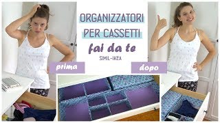 Organizzatori fai da te per armadi e cassettiSimil  IkeaCome tenere in ordine larmadio [upl. by Hareehat]