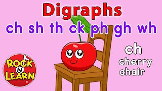 Digraphs  ch sh th ck ph gh wh  Rock N Learn Phonics Songs [upl. by Morrie]