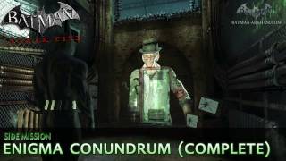 Batman Arkham City  Enigma Conundrum The Riddler  Side Mission Walkthrough [upl. by Alaric598]