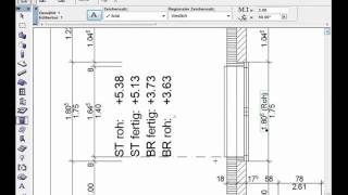 ArchiCAD 14  5 Bemaßung mit Präfix [upl. by Gabor]