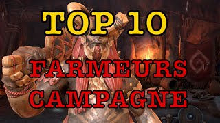 TOP 10 MEILLEURS FARMEURS DE CAMPAGNE  Raid shadow legends fr [upl. by Veriee]