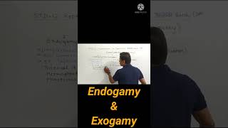 Endogamy amp Exogamy  youtubeshort [upl. by Alrad]