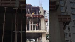 🏗⚒️Chajja shutturing remove Skills construction shuttering carpenter centringlover trending fb [upl. by Garnette]