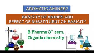 Basicity of aromatic amines  Effect of substituents on basicity [upl. by Aldis]