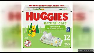 Huggies Natural Care Sensitive Baby Wipes Unscented Hypoallergenic 99 Purified Water Review [upl. by Osgood]