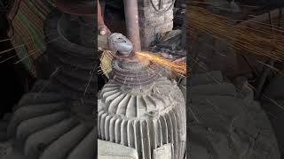 Grinding large pea iron with grinder machine [upl. by Nitniuq993]