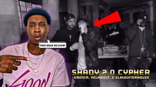 THIS GROUP WENT CRAZY  SHADY 20 CYPHER  EMINEM YELAWOLF amp SLAUGHTERHOUSE REACTION [upl. by Analaf]