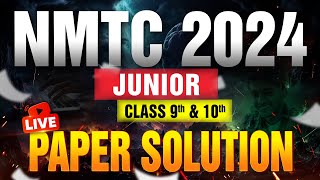 NMTC Junior 2024🏆 Live Solution amp Analysis  Motion Foundation nmtc nmtc2024 nmtcexam [upl. by Salvay920]