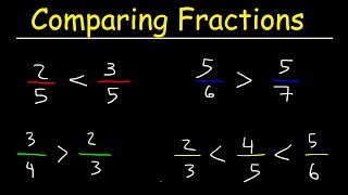 Comparing Fractions With Different Denominators [upl. by Brittni429]