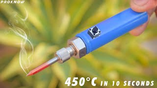 DIY Powerful Soldering Iron at Home  Rechargeable Soldering Iron [upl. by Fezoj]