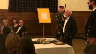 Ardingly College  Burns Night  January 2015  Address to the Haggis by Mac Turner [upl. by Llenyar980]