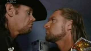 Triple H and The Undertaker Backstage  Smackdown 24102008 [upl. by Akit]