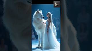 The woman performs a fusion with white wolfAGTAmerica got talent magic ng ai creation shorts [upl. by Doty886]