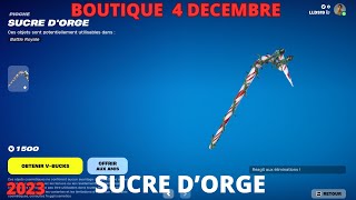 NEW Sucre dorge FORTNITE SKIN BOUTIQUE 4 Décembre FORTNITE BATTLE ROYAL ITEM SHOP 412 [upl. by Cassandry]