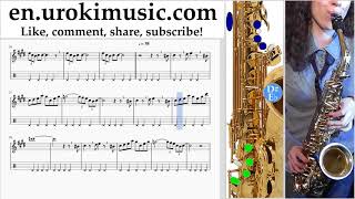 How to Play Saxophone Alto The Pink Panther  Theme Song Tabs Part2 umi352 [upl. by Monsour]